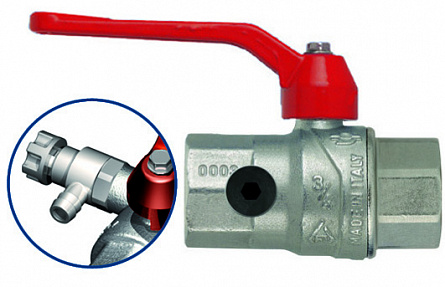 

Кран шаровой со сливом, с нейлоновой заглушкой 1" ВР F.I.V.
