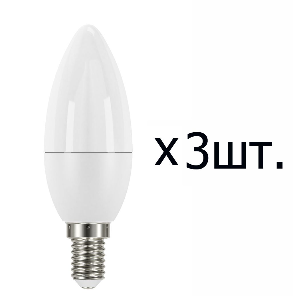 

Лампа светодиодная Osram LS CLB40 5,4W/830 230V FRE14 свеча (3шт) теплый-белый,