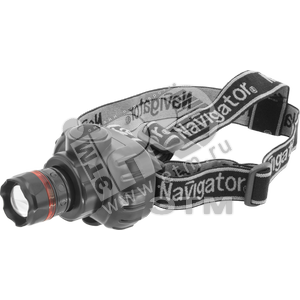 

Фонарь светодиодный NPT-H03-3AAA 1LED 1Вт налобный пластик Navigator