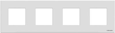

Рамка 2+2+2+2 мод. серебро Zenit ABB