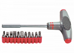 

Отвертка Т-образная с битами (11шт.) CrV Matrix 11567
