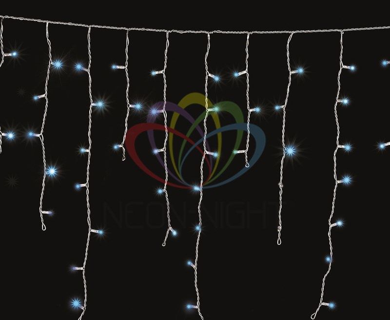 

Гирлянда-бахрома эл. уличн. (LED) ширина 1,8 м (18 нитей 0,1-0,5 м) синий свет,