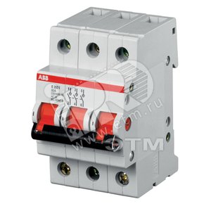 

Рубильник 3п SD203 25A рычаг красный ABB