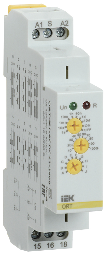 

Реле времени ORT многофункциональное 1 конт. 16А 12-240 В AC/DC IEK