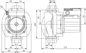 Циркуляционный насос Wilo Top-Z 30/7 EM PN6/10 RG 1