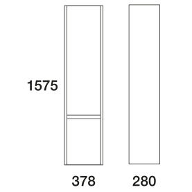 Пенал Карино 38, б/ящ, одинарный, черный с эбони, ЛЕВ 2