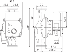 Циркуляционный насос Wilo Yonos Pico 30/1-8 с электронным управлением 1