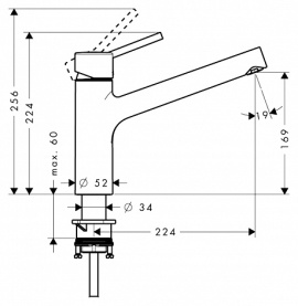 Смеситель для кухни хром HANSGROHE 32851000 3